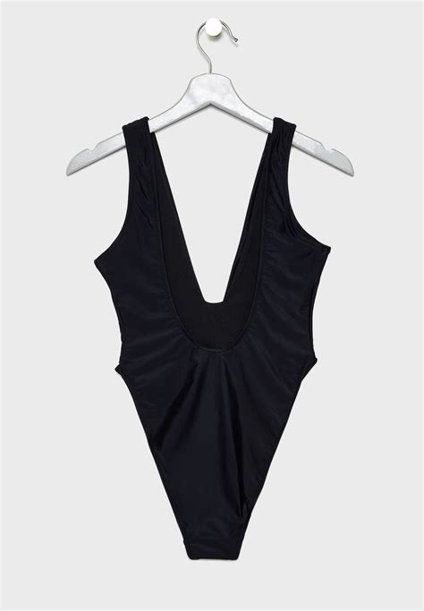 Buy Missguided Black High Leg Plunge Swimsuit For Women In Manama Riffa
