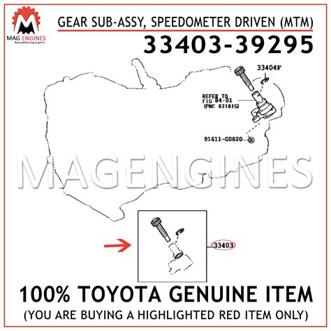 Toyota Genuine Gear Sub Assy Speedometer Driven Mtm