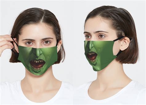Witch Mask Witch Mouth Mask Halloween Witch Face Mask Etsy