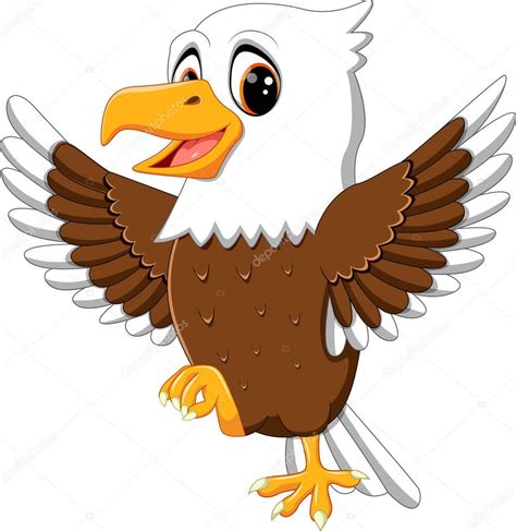Illustration Of Cute Eagle Cartoon Stock Vector Image By