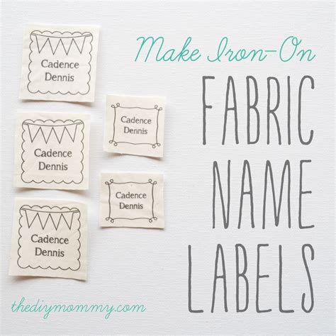 Make Diy Iron On Fabric Name Labels The Diy Mommy Sewing Labels