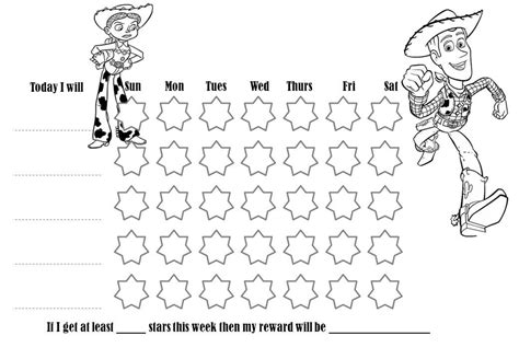 Toy Story Printable Chart Behaviour Chart Printable