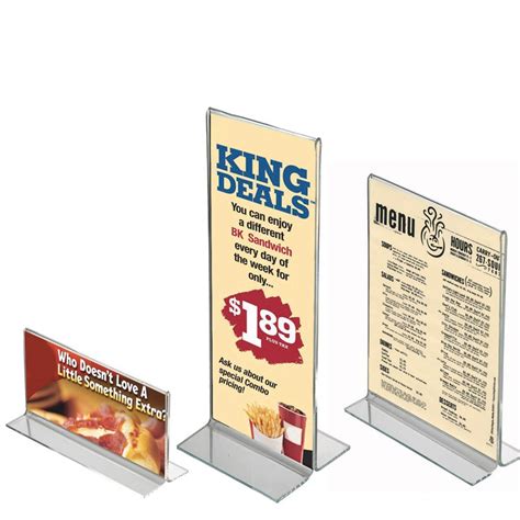 acrylic menu holder menu displays