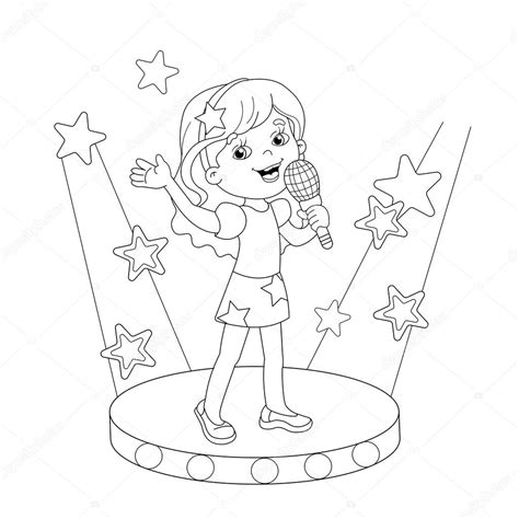 Coloring Pages Of Kids Singing Smart