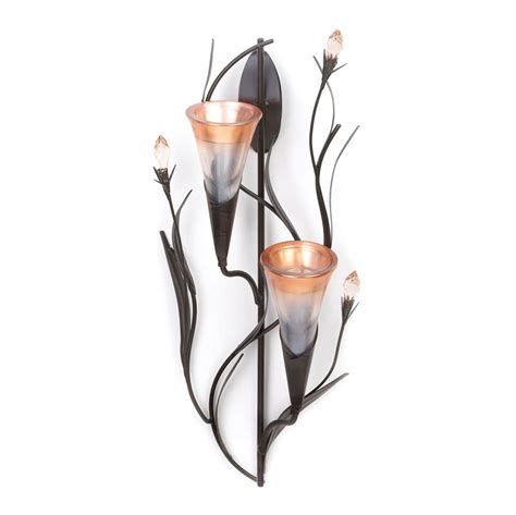 Wall candle sconces and candleholders. Dawn Lilies Candle Wall Sconce Wholesale at Koehler Home Decor