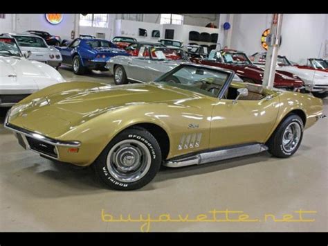 Chevrolet Corvette 1969 Gold For Sale 194679s725992 1969 Riverside