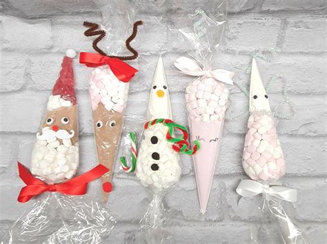 christmas santa and reindeer hot chocolate cones christmas eve box stocking filler ebay