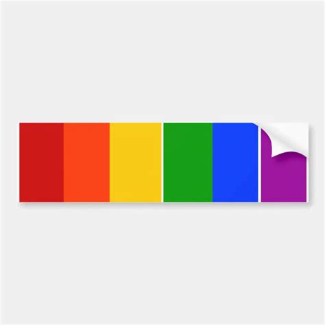 GAY LGBT RAINBOW BUMPER STICKER Zazzle