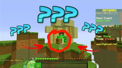Super Rare Chest Glitch I Am Bad At Skywars Montage Youtube
