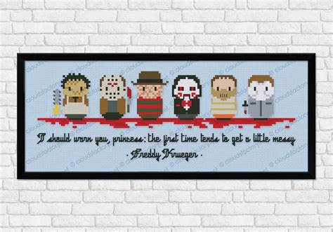 Maybe you would like to learn more about one of these? Horror Movies Maniacs - Digital Cross Stitch Pattern
