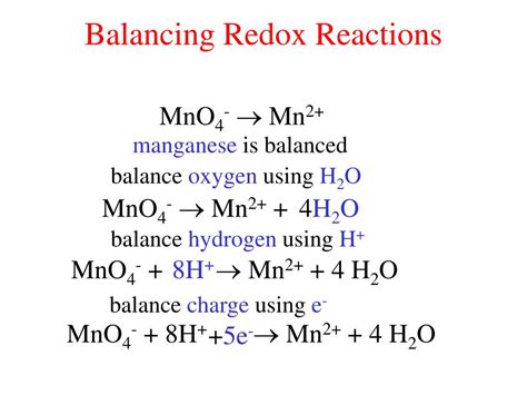 Ppt Balancing Redox Reactions Powerpoint Presentation Free Download Id6621971
