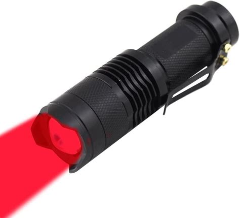 Wayllshine High Power Red Led Flashlight Single Mode Rechargeable