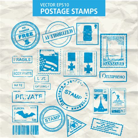 Postage Stamps Vectors Free Download