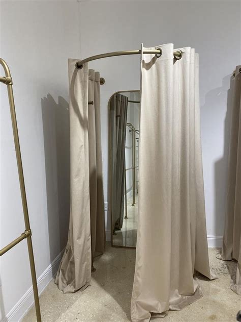 Curved Fitting Room Curtain Rods Etsy Boutique Interior Boutique