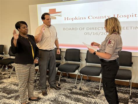 Hopkins County Hospital Board Of Directors Swear In Two New Members