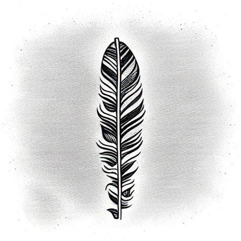 Minimalist Feather Tattoo Idea Blackink Ai