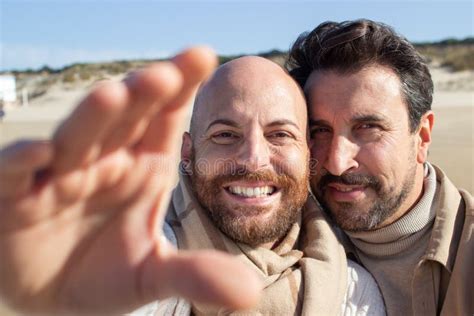 Selfie Of Positive Gays On Beach Stock Image Image Of Person Outdoor 263250101