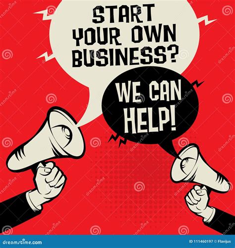 Start Your Own Business We Can Help Stock Vector Illustration Of