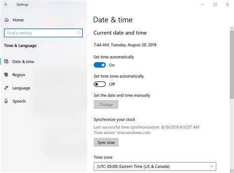 How To Change The Time And Date Settings On Your Windows 10 Computer