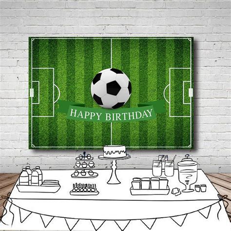 Mehofoto Football Theme Happy Birthday Photography Backdrop Party