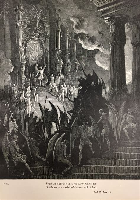 Paradise Lost Milton Biblical Illustration Gustave Dore Satanic Art