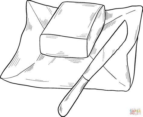 Butter and Knife coloring page | Free Printable Coloring Pages