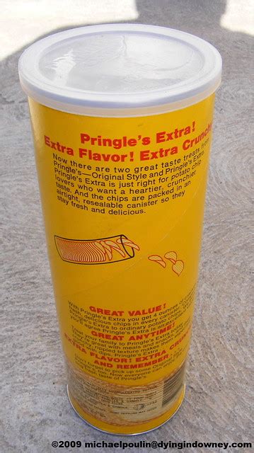 Back Of Pringles Extra Rippled Potato Chips Can Swapmeet