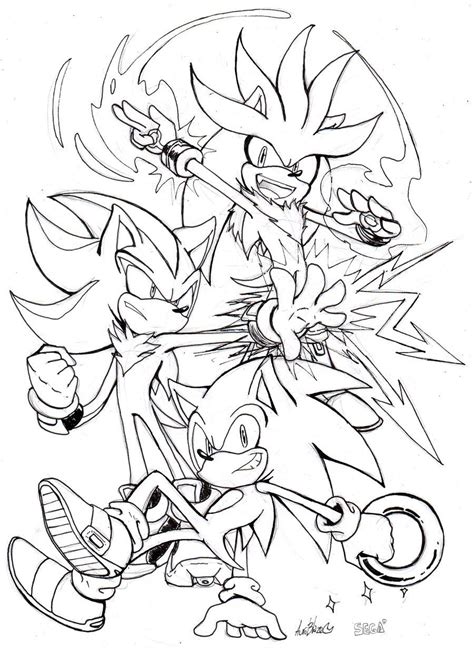 The Hedgehog Trio By Auroblaze Sonic Sketch Sonic Shadow And Silver