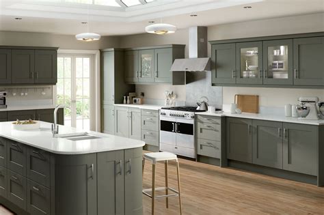 Both of these replacement kitchen doors are 18mm in thickness and made. matt finish shaker kitchen - Google Search | Green kitchen ...