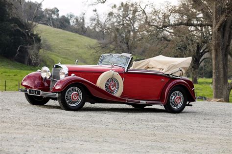 Mercedes Benz 500k Cabriolet C 1935 Red Classic Wallpapers Hd