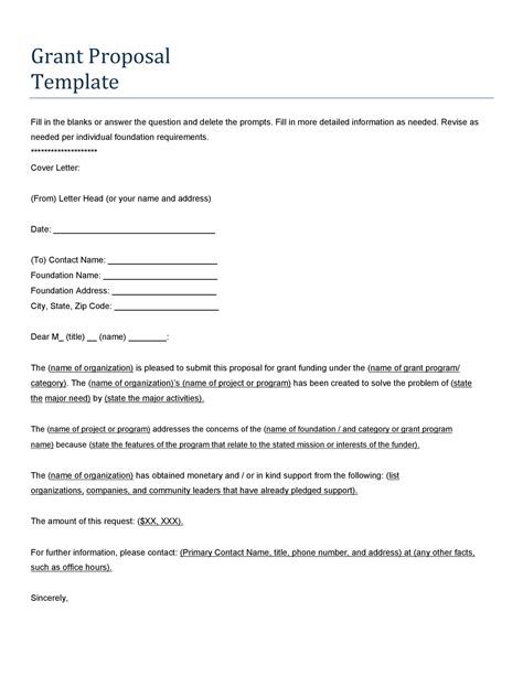 40 Grant Proposal Templates [nsf Non Profit Research] Template Lab