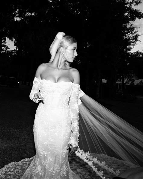 Hailey Bieber Wedding Dress Designer Clothed With Authority Online