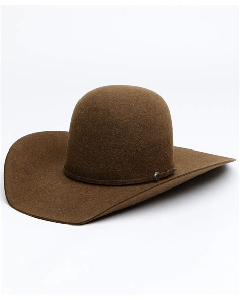 Best Quality Rodeo King 7x Open Crown Fur Felt Western Hat Brown Sale