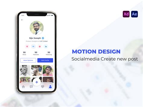 social media profile page mobile app design by kiran devadas on dribbble
