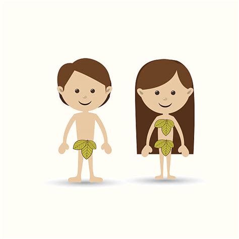 Adam Und Eva Cartoon Adam And Eve Cast Out Of Paradise Stock Vector
