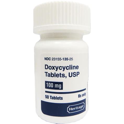 Doxycycline Monohydrate 100 Mg Single Tablet Pharmacy Antibiotics