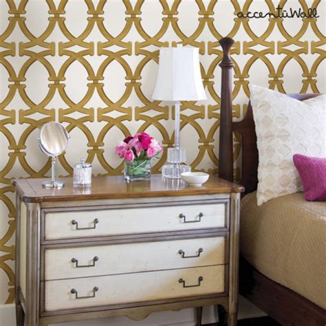Links Gold Peel And Stick Fabric Wallpaper Repositionable Etsy