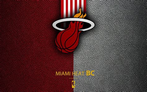 Miami Heat Logo Basketball Club Nba Basketball Emblem Leather
