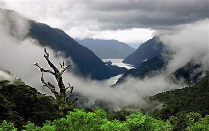 Clouds Mountain Trees River Nature Mist Landscape
