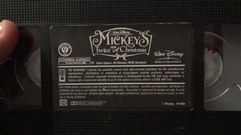Opening To Walt Disney S Mickey S Twice Upon A Christmas Vhs Youtube