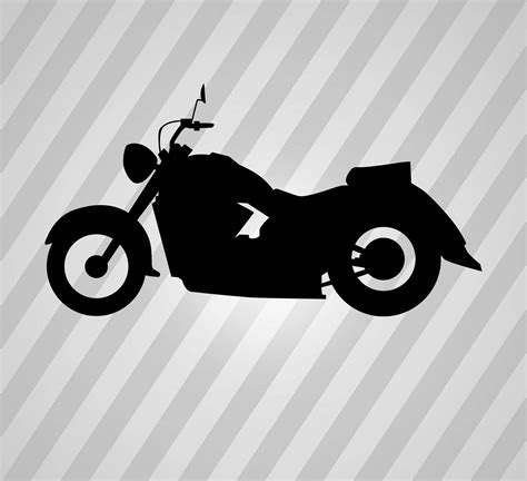 Motorcycle Silhouette Cruiser Svg Dxf Eps Silhouette Rld