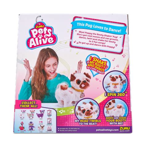 Zuru Pets Alive Poppy Booty Shakin Pug Plush Toy 1 Ct Smiths Food