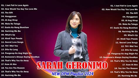 Sarah Geronimo New Opm Playlist 2024 Sarah Geronimo All Songs I Just Fall In Love Again