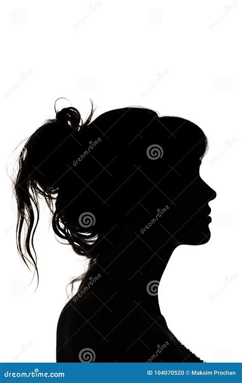 Silhouette Of Beautiful Profile Of Female Head Concept Beauty And