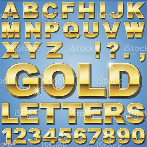Gold Letters Stock Illustration Download Image Now Alphabet Gold
