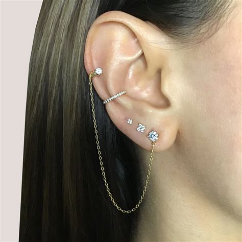 Cartilage Chain Earrings Tumblr