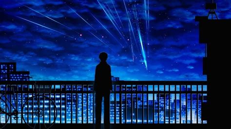 Your Name Kimi No Na Wa Anime Scenery Night Sky Comet