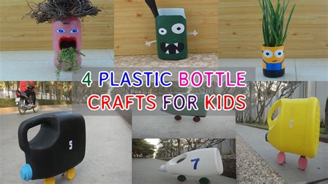 4 Plastic Bottle Craft For Kids Diy Projects Youtube