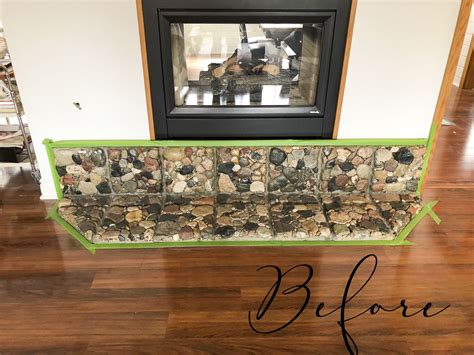 Are You Looking For An Easy Way To Update A River Rock Hearth Try The