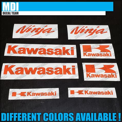 Kawasaki Ninja Universal Decal Set Of Decals Sticker Kx Zx Z Etsy